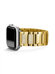 Gold-Tone Rhinestone 42-44 mm Band for Apple Watch®