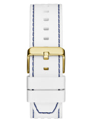 Blue and White Silicone Multifunction Watch