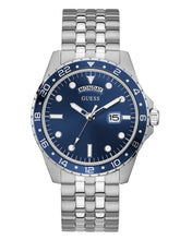 Silver Tone and Blue Sport Watch