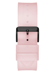Pink Plastic and Silicone Multifunction Watch