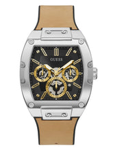 Silver-Tone and Black Multifunction Watch