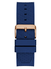 Rose Gold-Tone and Blue Multifunction Watch