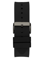 Gunmetal-Tone and Blue Analog Watch
