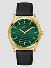 Two-Tone Leather Analog Watch