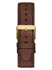 Two-Tone Analog Leather Watch