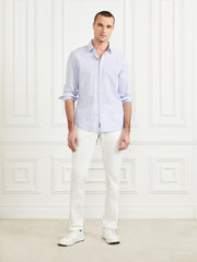 Seersucker Italian Notched Cuff Shirt