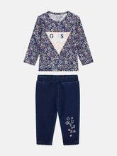 Floral Logo Tee and Knit Pants Set (0-24M)