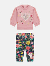 Sweatshirt and Floral Pants Set (0-24M)