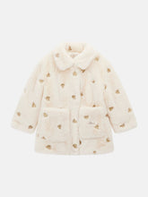 Embroidered Hearts Faux-Fur Jacket (3M-7)