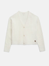 V neck fuzzy cardigan