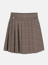 Pleated Plaid Mini Skirt (7-16)