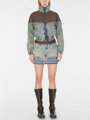 zip denim jacket