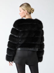 Arielle Cropped Faux-Fur Jacket