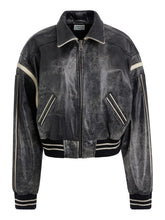 vintage cropped leather jacket