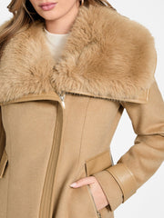 Lilia Faux-Fur Collar Coat