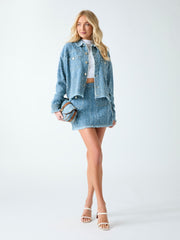 Denim tweed jacket