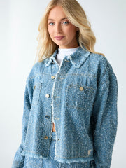 Denim tweed jacket