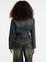 GUESS Originals Faux-Fur Denim Aviator Jacket