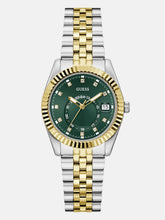 Two-Tone and Green Multifunction Watch