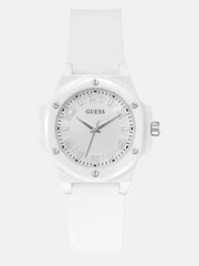 White Analog Silicon Watch