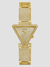 Gold-Tone Crystal Triangle Analog Watch