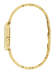 Gold-Tone Crystal Triangle Analog Watch