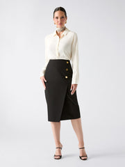Dalia Buttons Midi Skirt