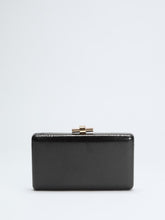 Gold-Tone Python Clutch