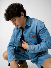 Oversize fit denim shirt
