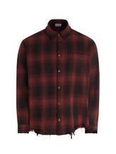 distressed flannel shirt
