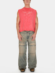 washed graphic muscle tank