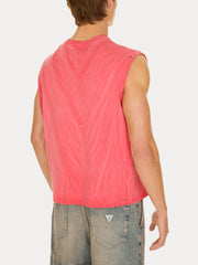 washed graphic muscle tank