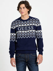 Nordic wool-blend logo sweater