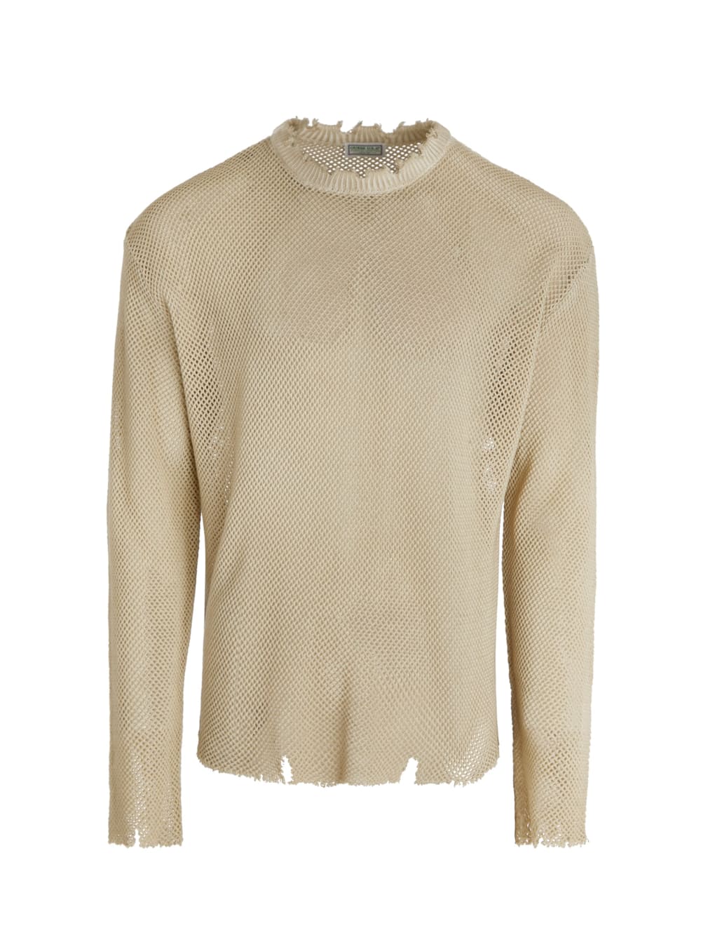 distressed knit sweater