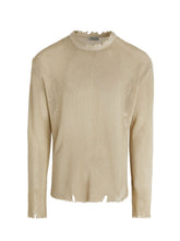 distressed knit sweater