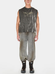 washed graphic muscle tank