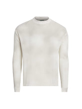 long-sleeve waffle mockneck