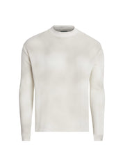 long-sleeve waffle mockneck