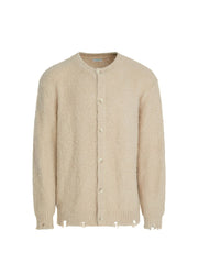fuzzy wool-blend cardigan
