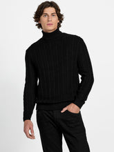 Eco Brandon Cable-Knit Turtleneck Sweater