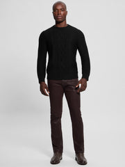 Eco Noah Crewneck Celtic Cable-Knit Sweater