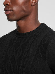 Eco Noah Crewneck Celtic Cable-Knit Sweater