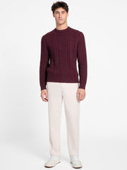 Eco Nathan Mixed Cable-Knit Sweater