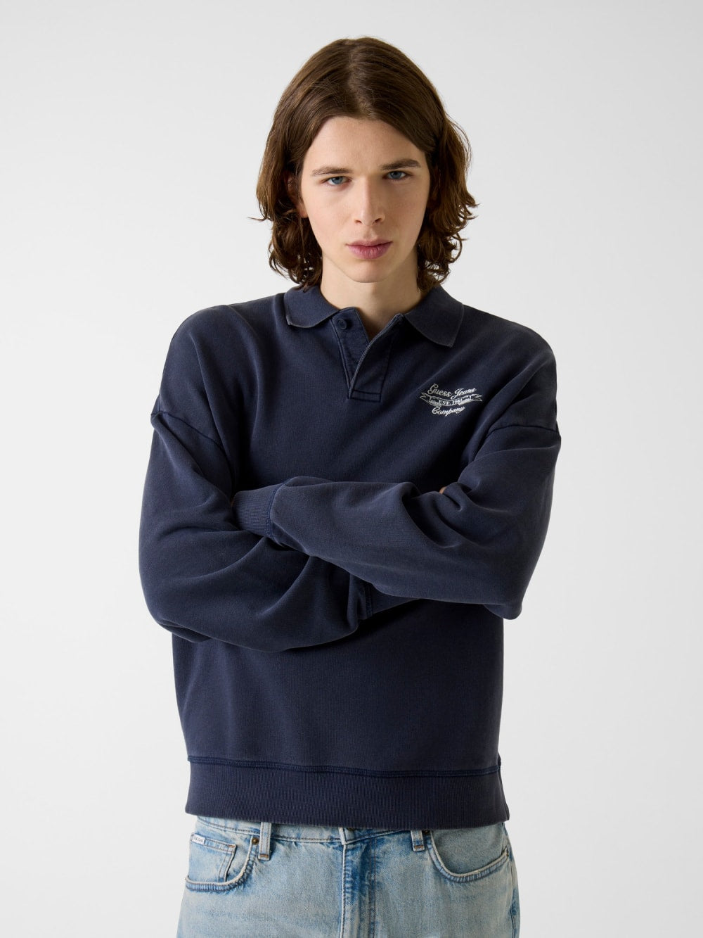 Polo neck sweatshirt
