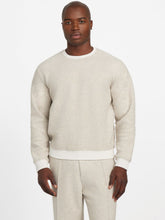 Crewneck Scuba Wool-Blend Melange Sweater