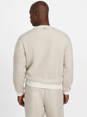 Crewneck Scuba Wool-Blend Melange Sweater