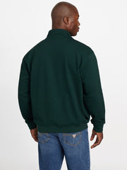 Eco Harris Twill Zip Mock Neck Sweater