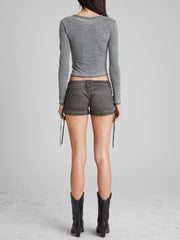 long-sleeve stretch tee