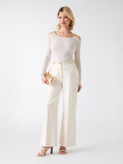 Emma Cold-Shoulder Sweater Top