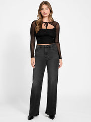 Eco Lauryn Tied Mesh Top